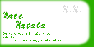 mate matala business card